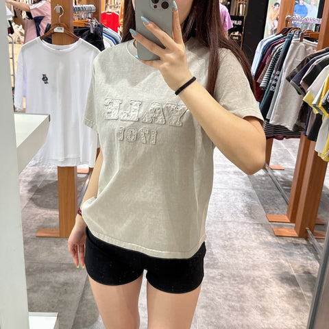 韓國 Yale Women's Pigment Applique T-Shirt【YA002】