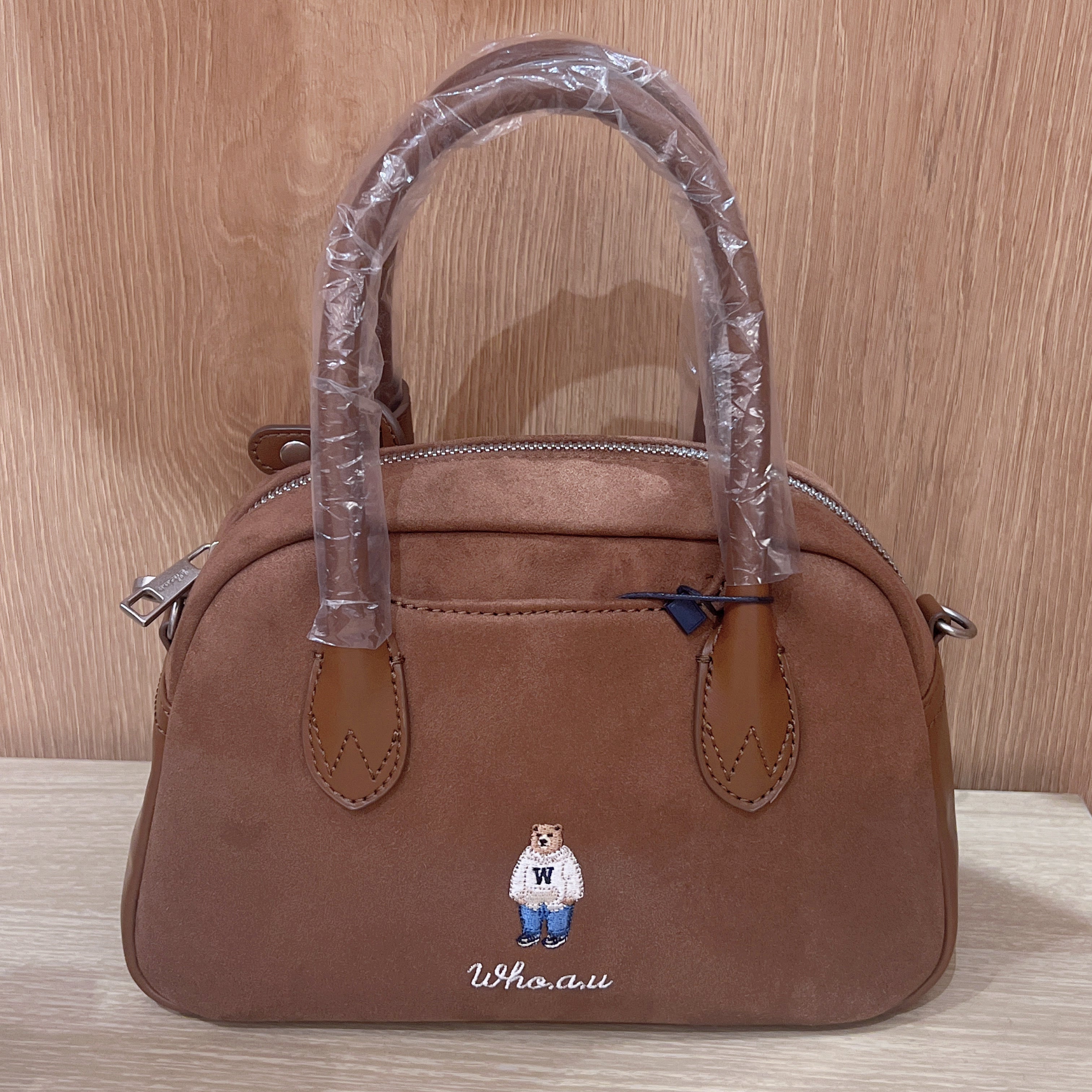 韓國 Who.A.U Sude Boston Bag【WA198】