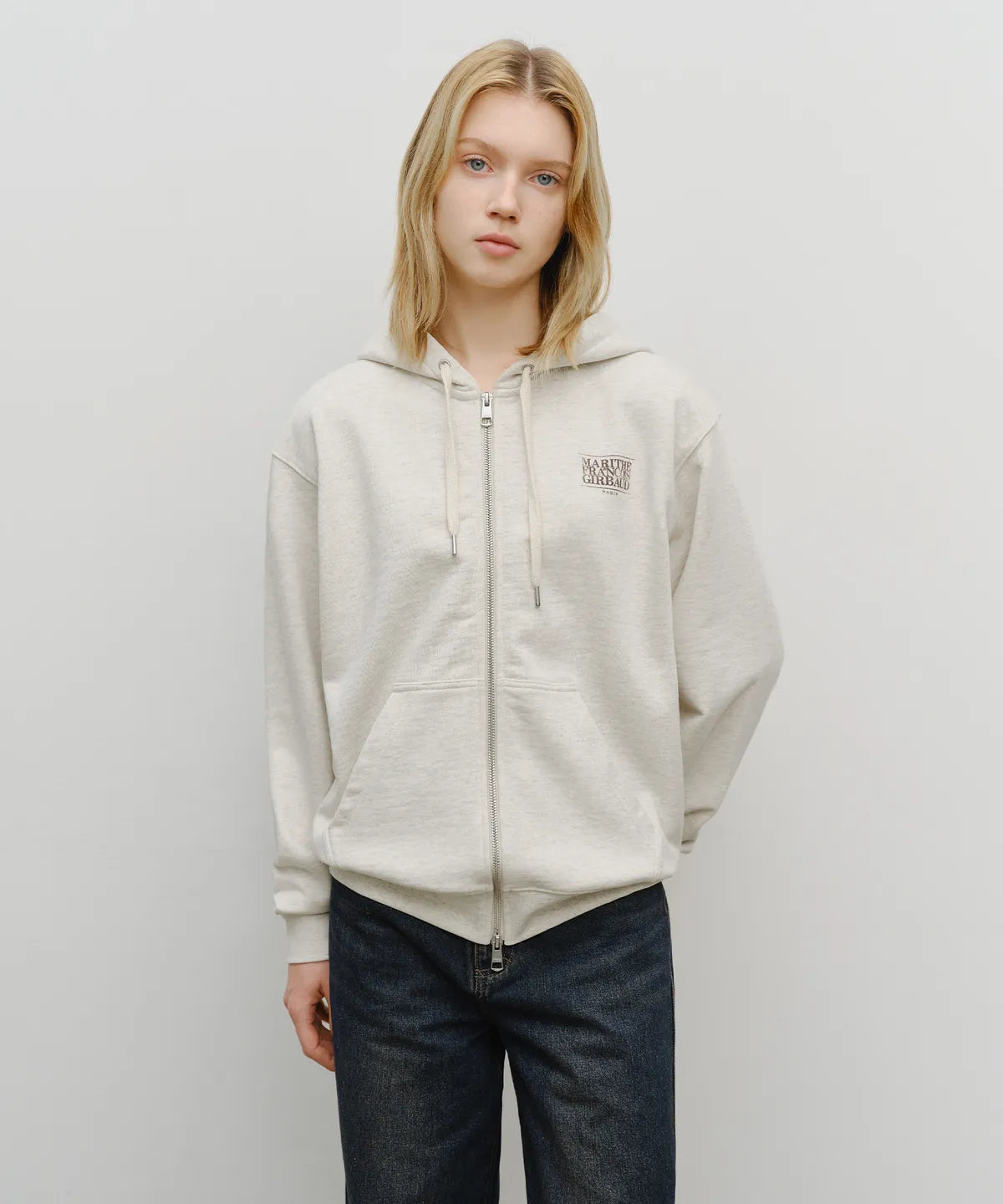 韓國 Marithe Francois Girbaud Classic Logo Hoodie Zipup【MF648】