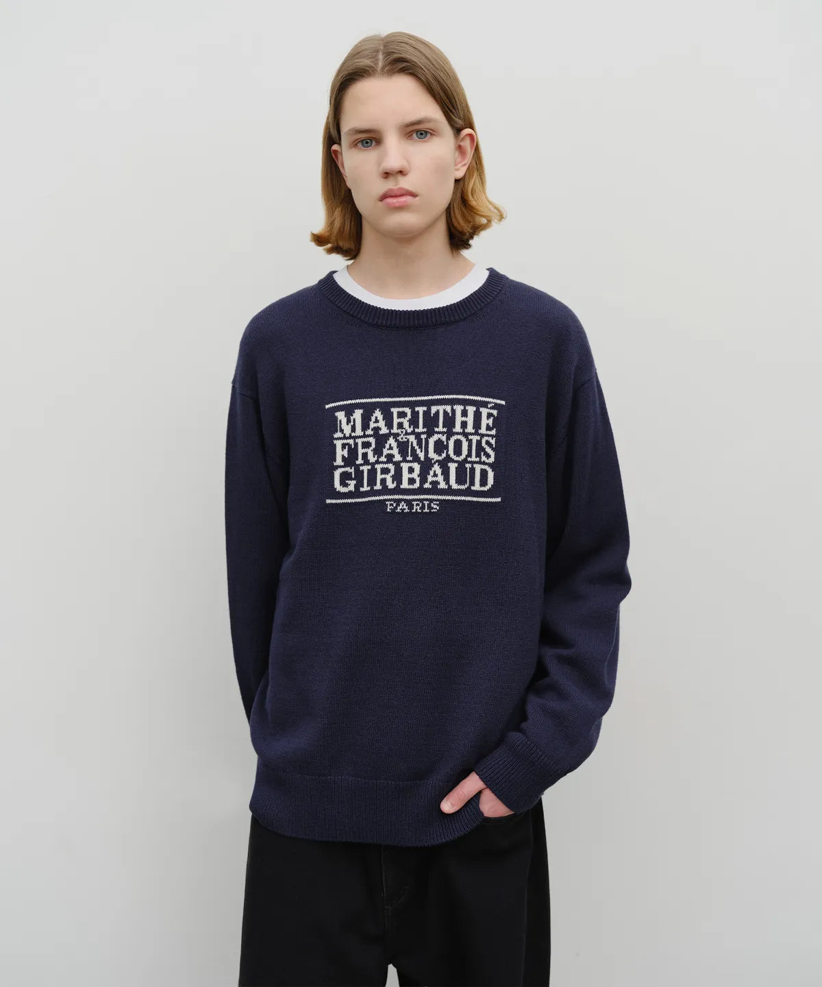 韓國 Marithe Francois Girbaud Classic Logo Knit Pullover【MF665】