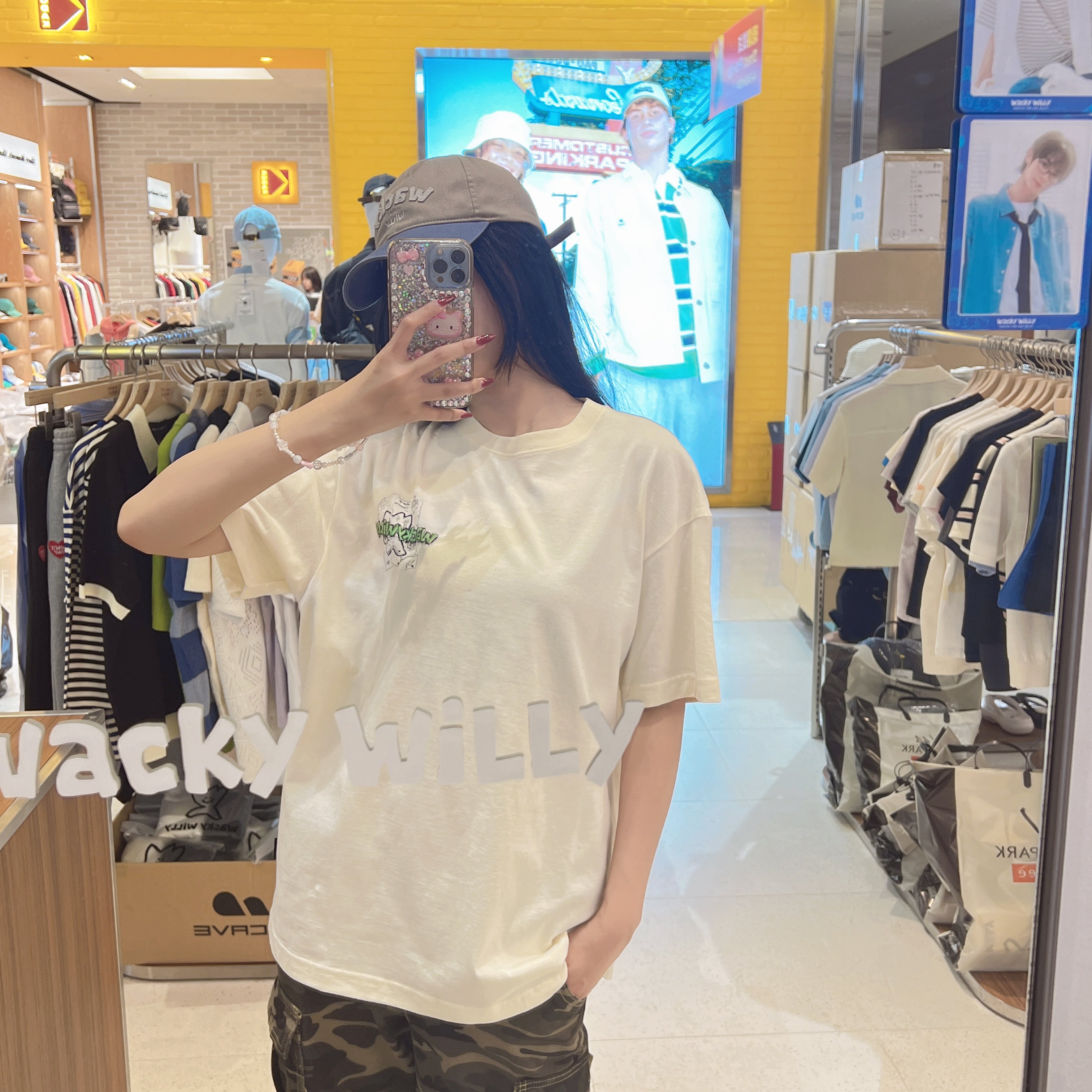 韓國 Wacky Willy Cartoon Printed Fashion Casual Short Sleeves T-Shirt【WW231】