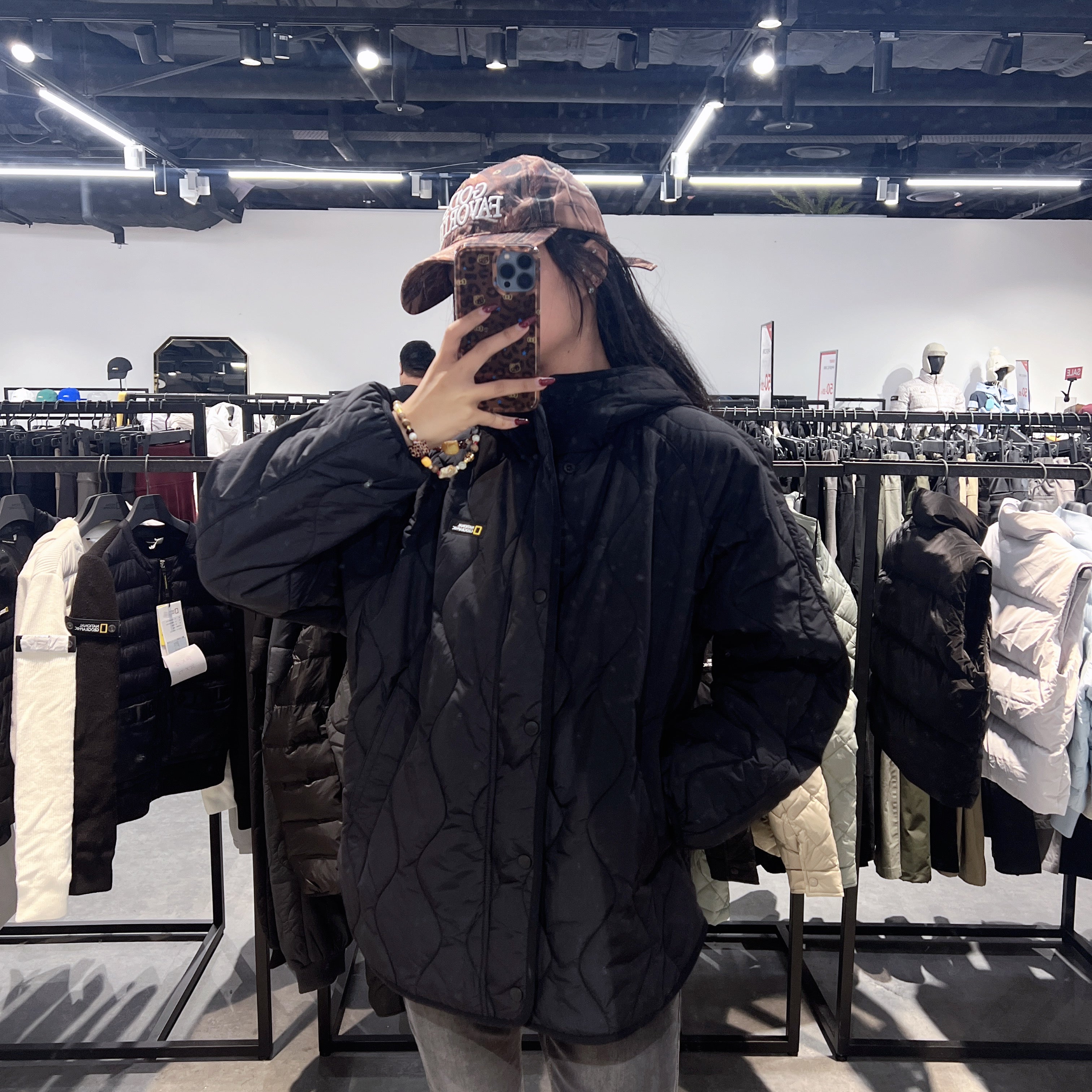 韓國 National Geographic Oryx Quilted Hoodie Jacket【NG072】