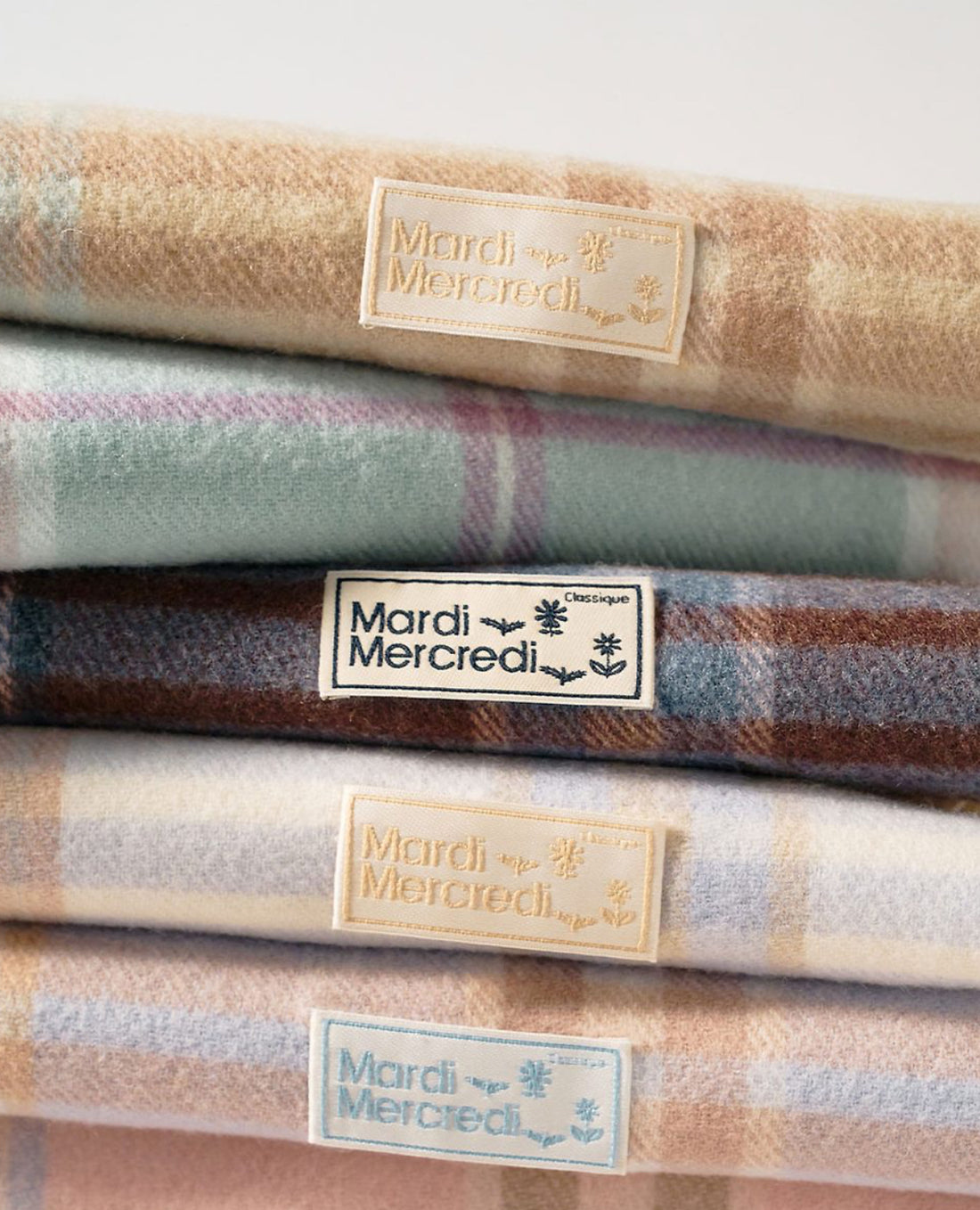 韓國 Mardi Mercredi Les Cadeaux Wool Muffler Check【MM179】