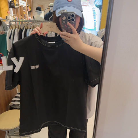 韓國 Wacky Willy Waki Typo Synthetic Fiber Short Sleeve T-Shirt【WW207】