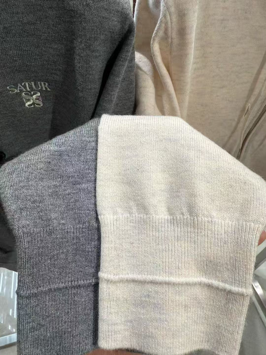 韓國 Satur (W) Classic Knit Hooded Zip-Up【SR138】