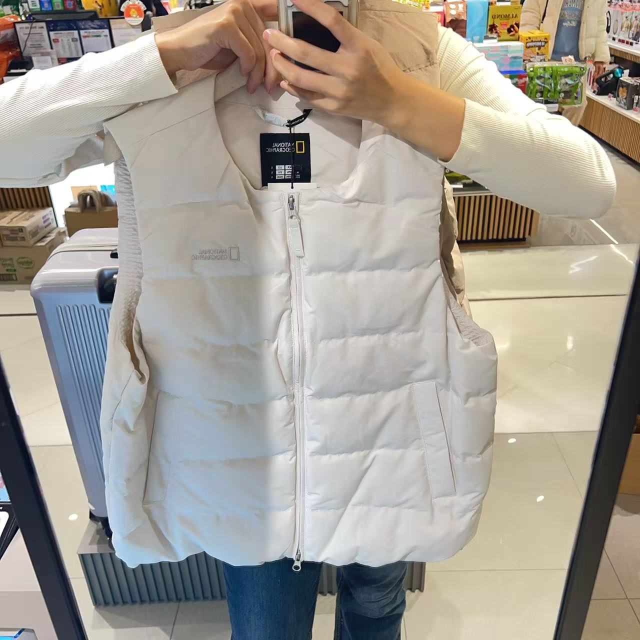 韓國 National Geographic 女裝 HERON 輕量 羽絨背心 (鵝絨)【NG013】