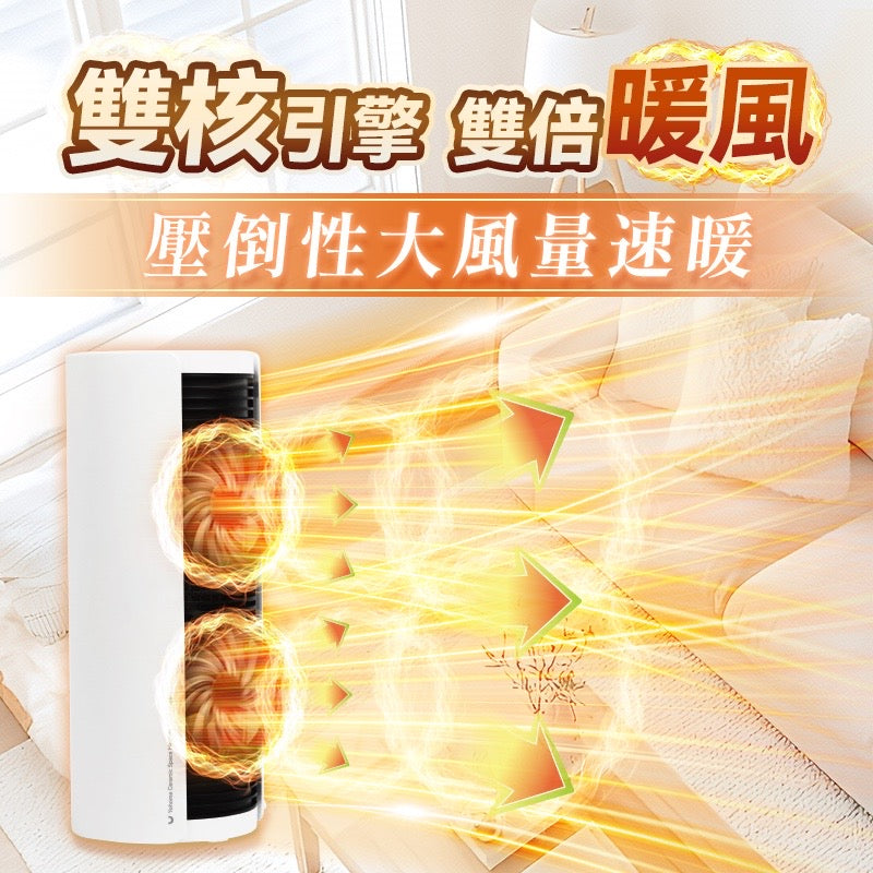 日本 Yohome 立臥式廣角4D搖頭萬用全身速熱暖風機(新風版)【SM235】