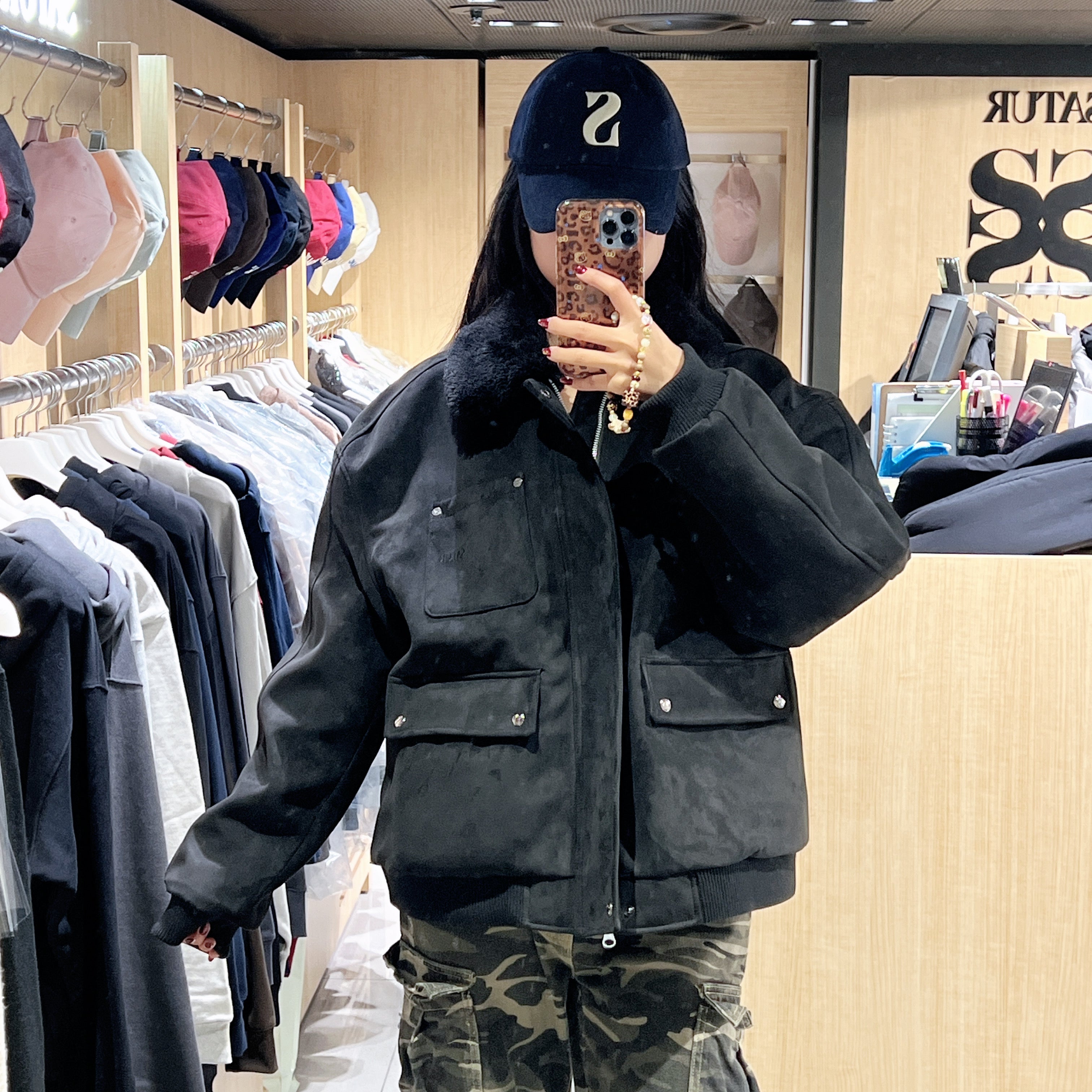 韓國 Satur Synthetic Suede Blouson Jumper【SR225】