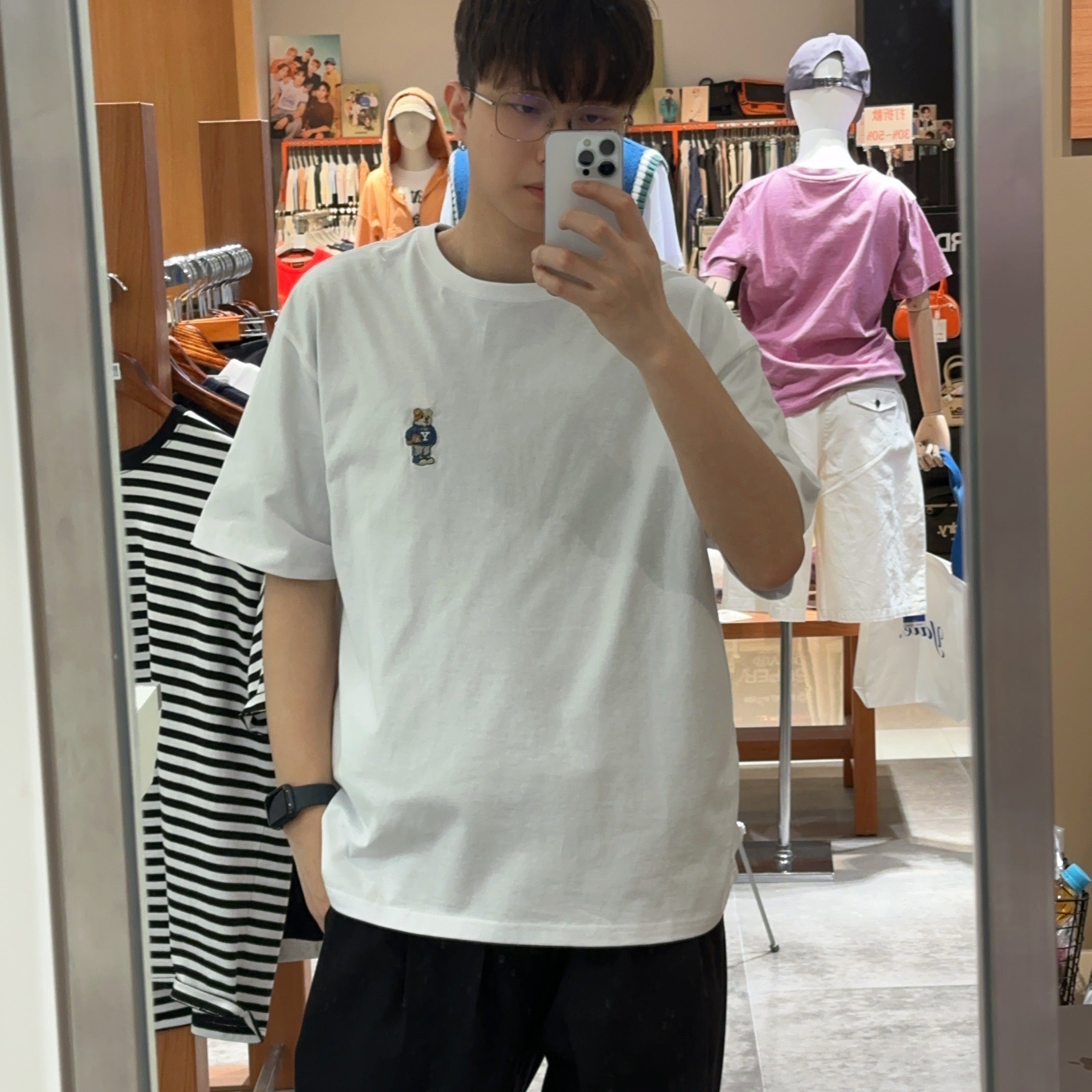 韓國 Yale 2 Pack Embroidered Dan T-Shirt【YA004】