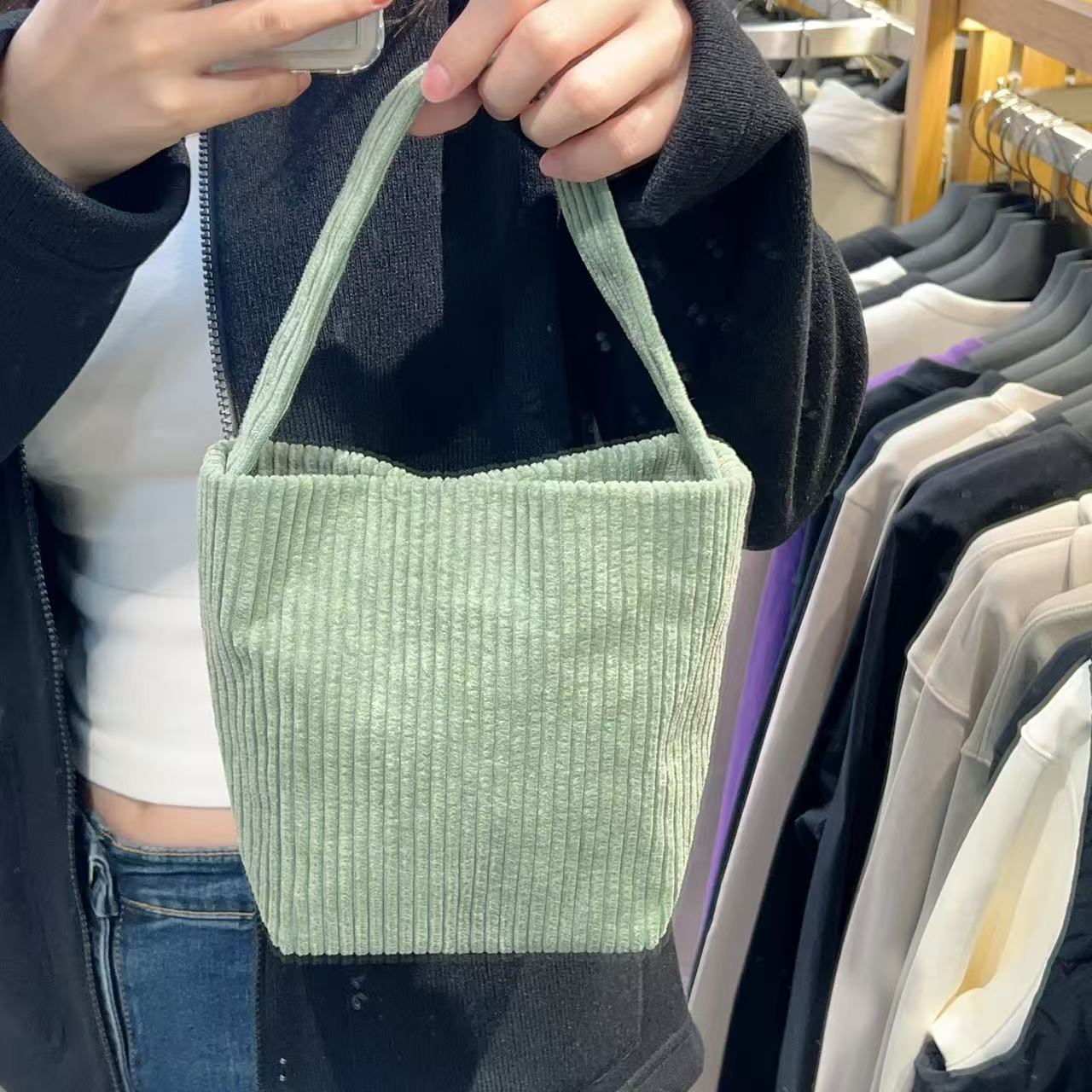 韓國 Snowpeak Corduroy Mini Tote Bag【SN006】