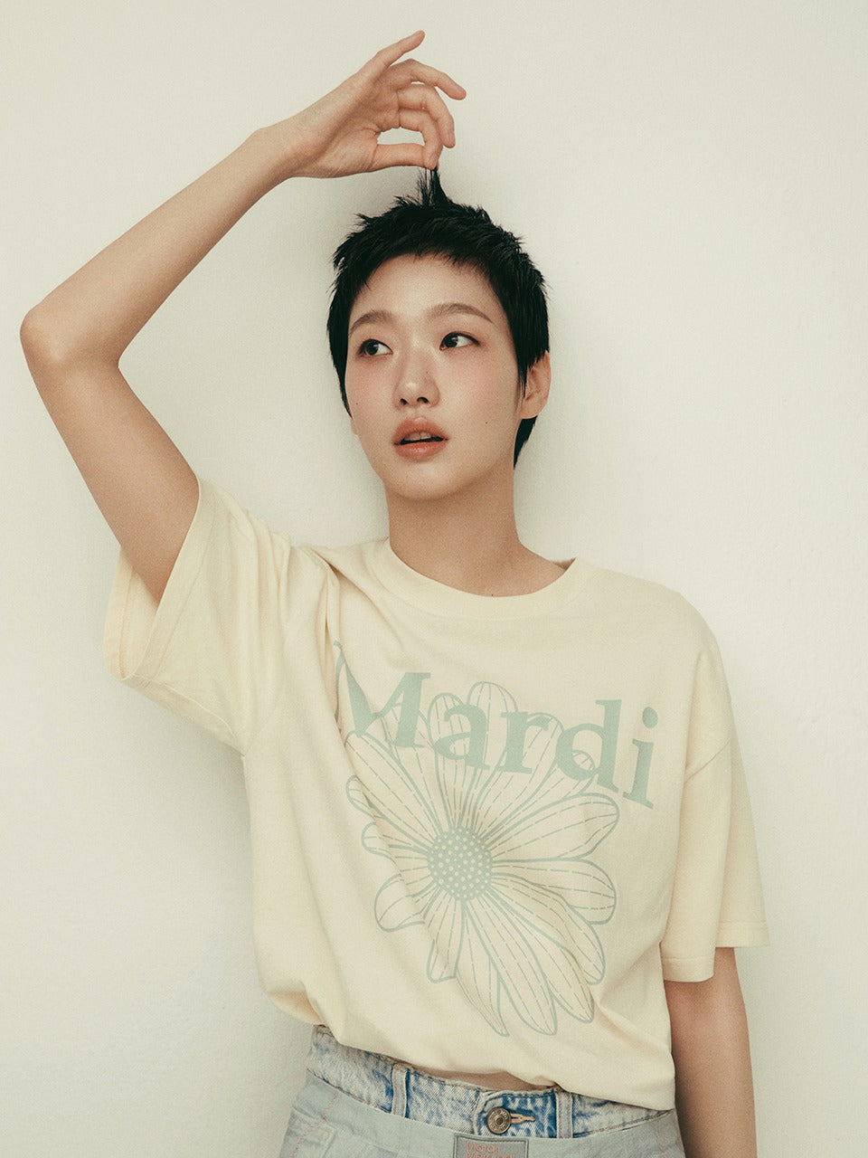 韓國 Mardi Mercredi TSHIRT FLOWERMARDI【MM032】