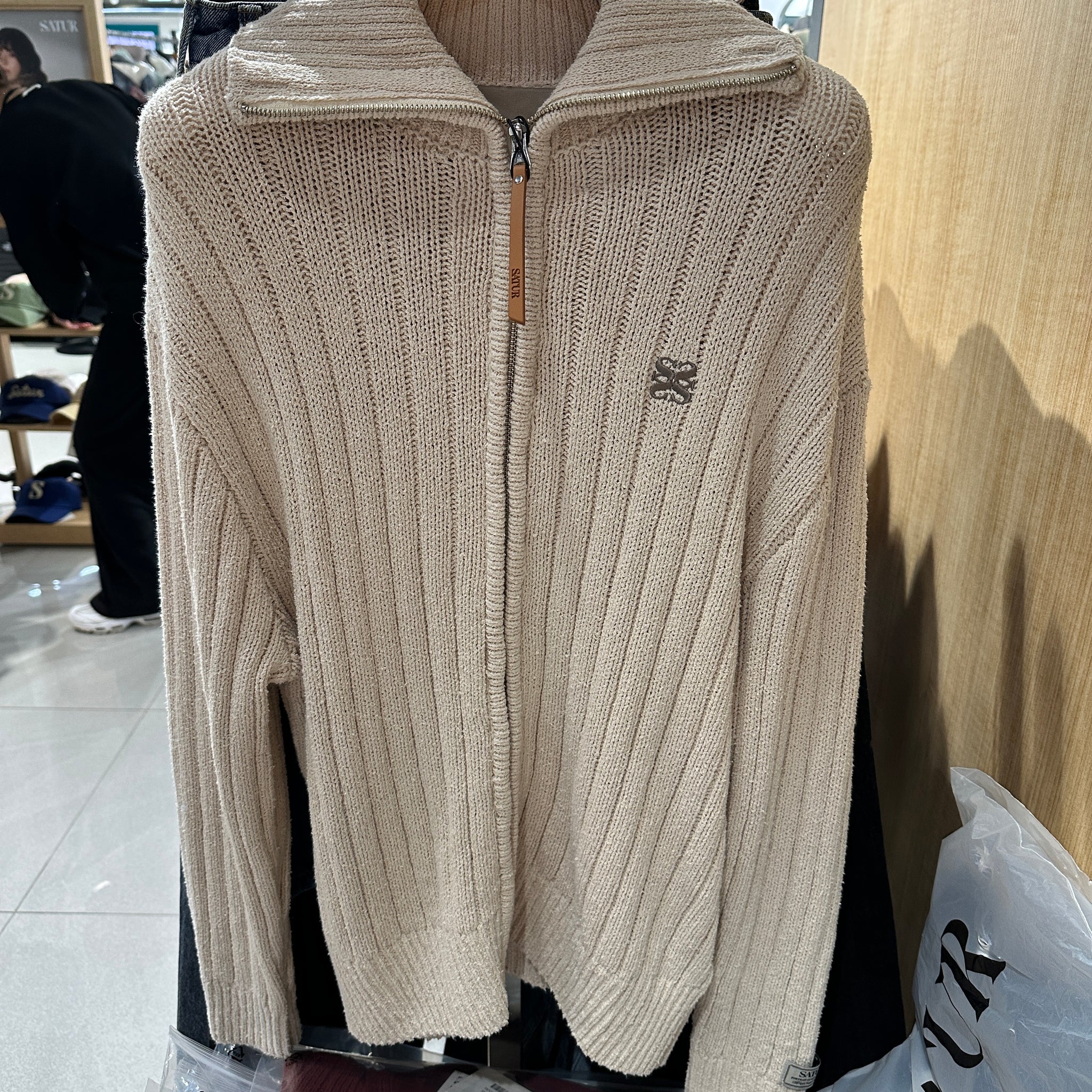 韓國 Satur Faro Boucle Knit Zip-up【SR048】