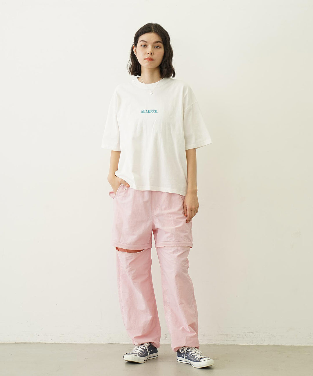 日本直送 MILKFED DONUT AND LOGO WIDE S/S TEE【SJ030】
