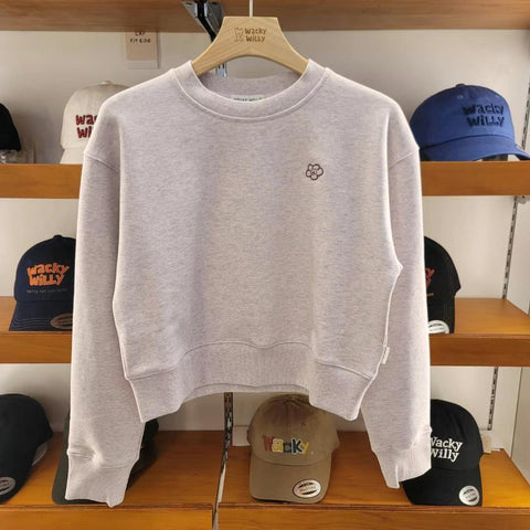 韓國 Wacky Willy Women's Lily Wappen Crop Sweatshirt【WW114】 - STT Mall HK 靚太網購