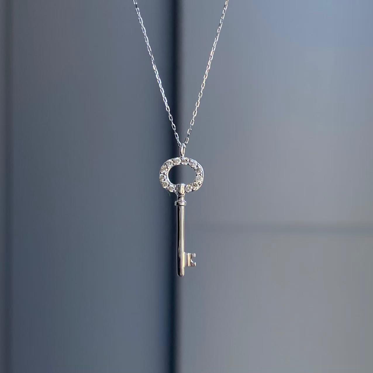 日本直送 輕奢小氣質白金色鑰匙款項鍊【JS354】