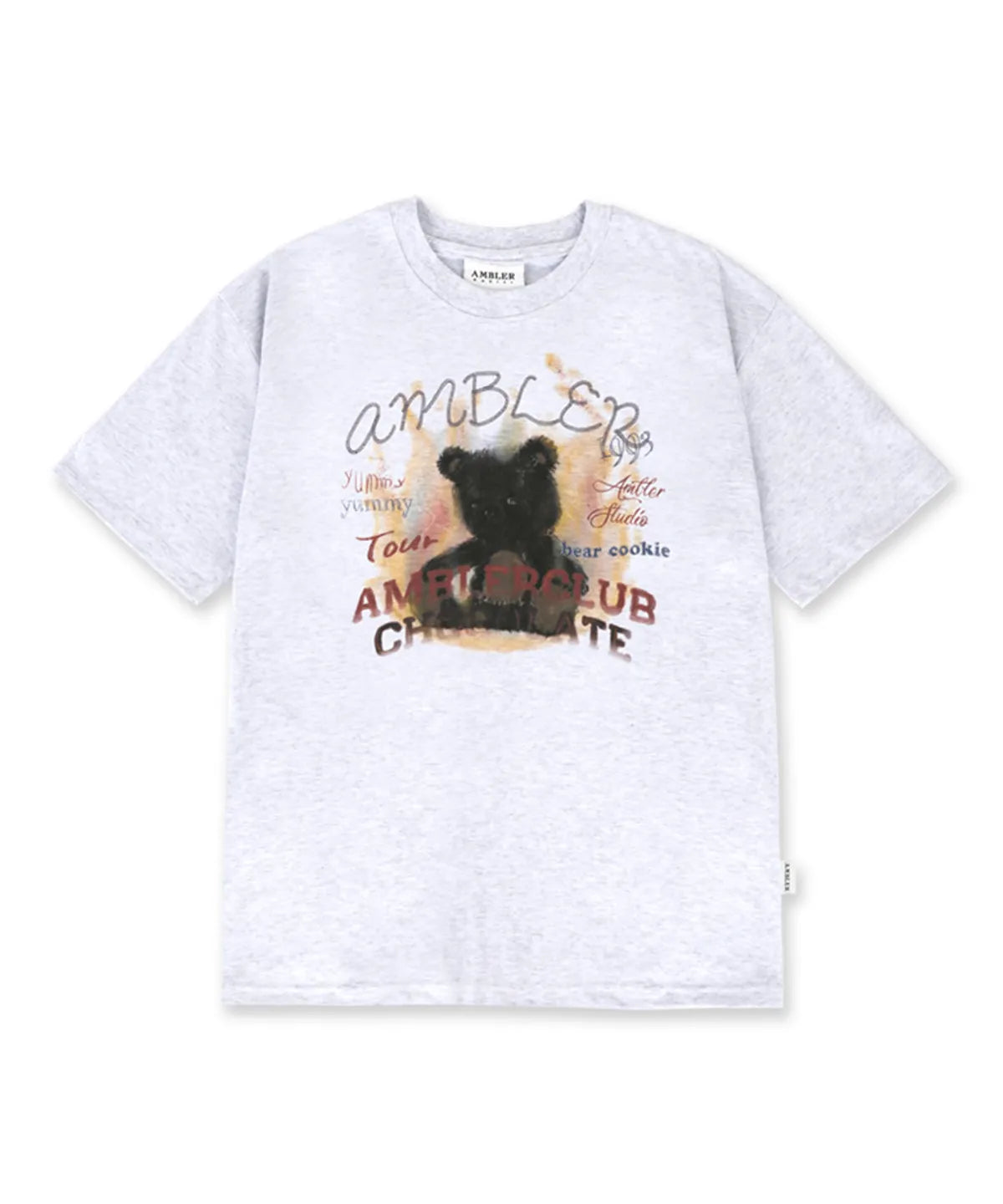 韓國 Ambler Bear in Flames Overfit T-Shirt【AR048】