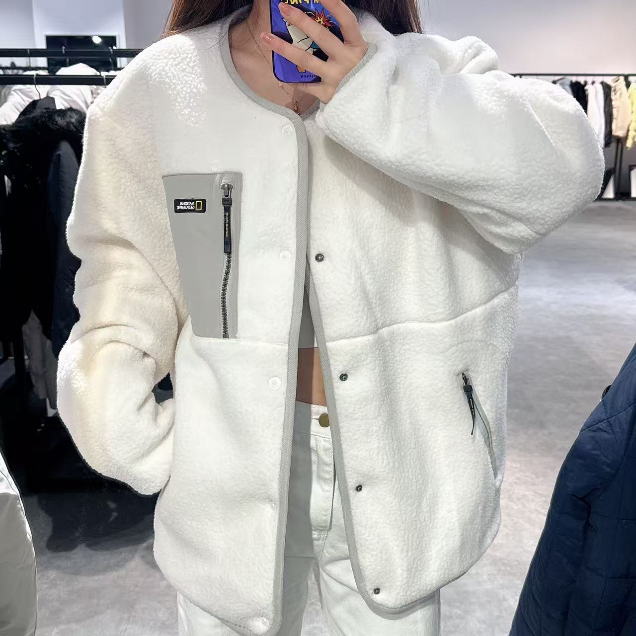 韓國 National Geographic Osukuni Quilted Reversible U-Neck Jacket【NG099】