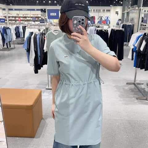 韓國 FILA Seersucker Waist String Dress【FA331】