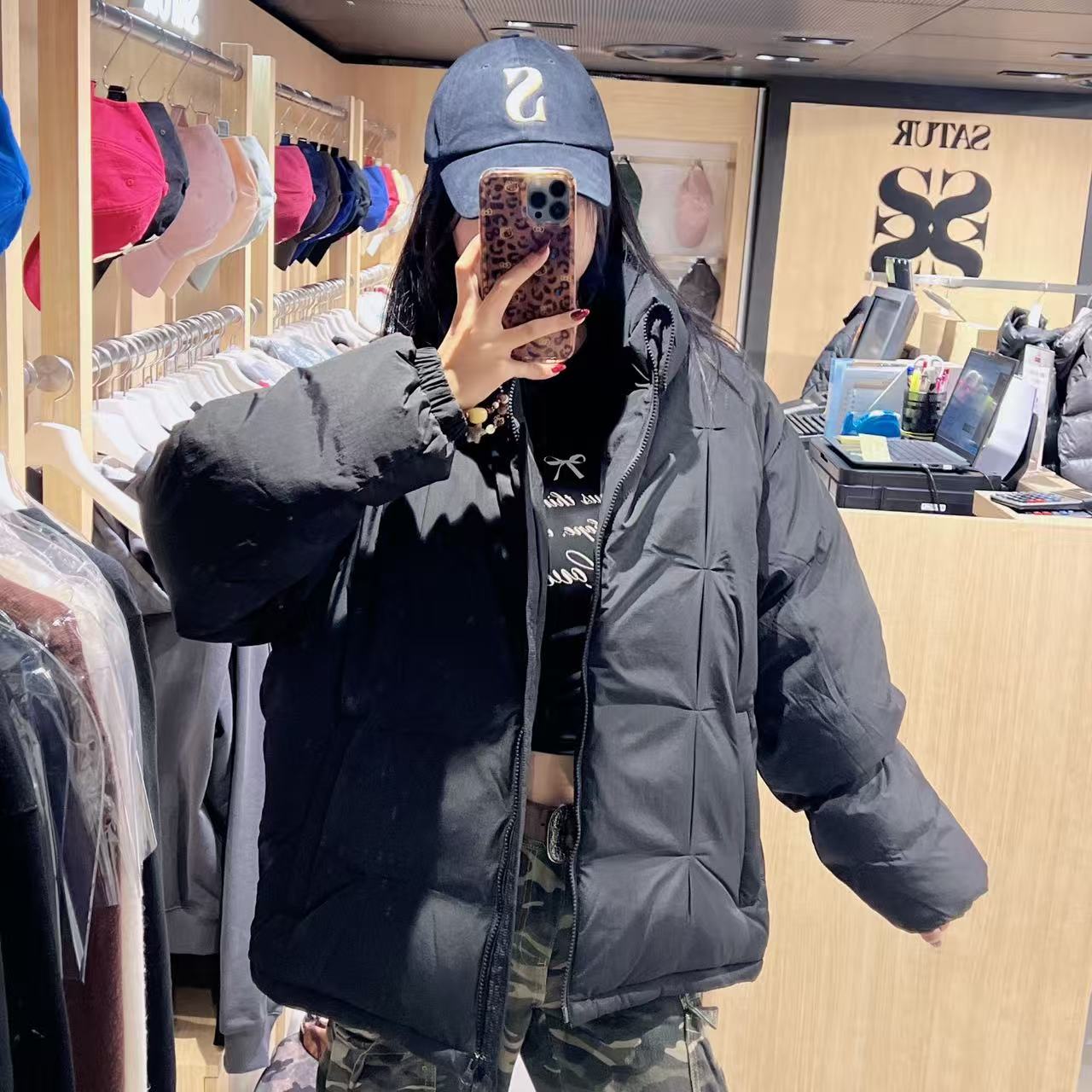 韓國 Satur Orta Nylon 2-Way Collar Duck Down Padding (鴨絨)【SR194】