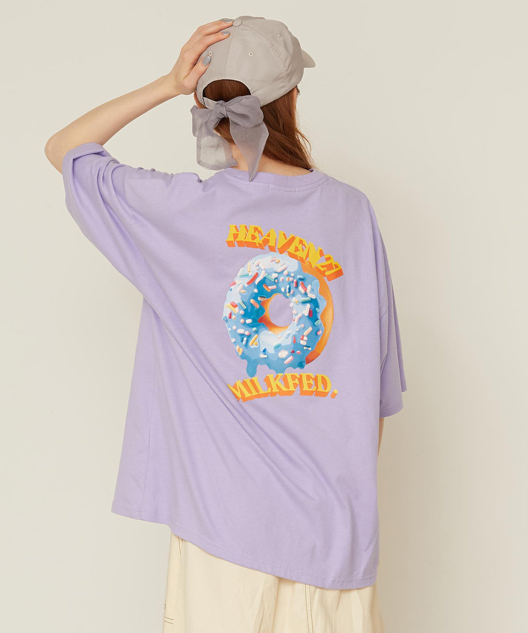 日本直送 MILKFED DONUT AND LOGO WIDE S/S TEE【SJ030】