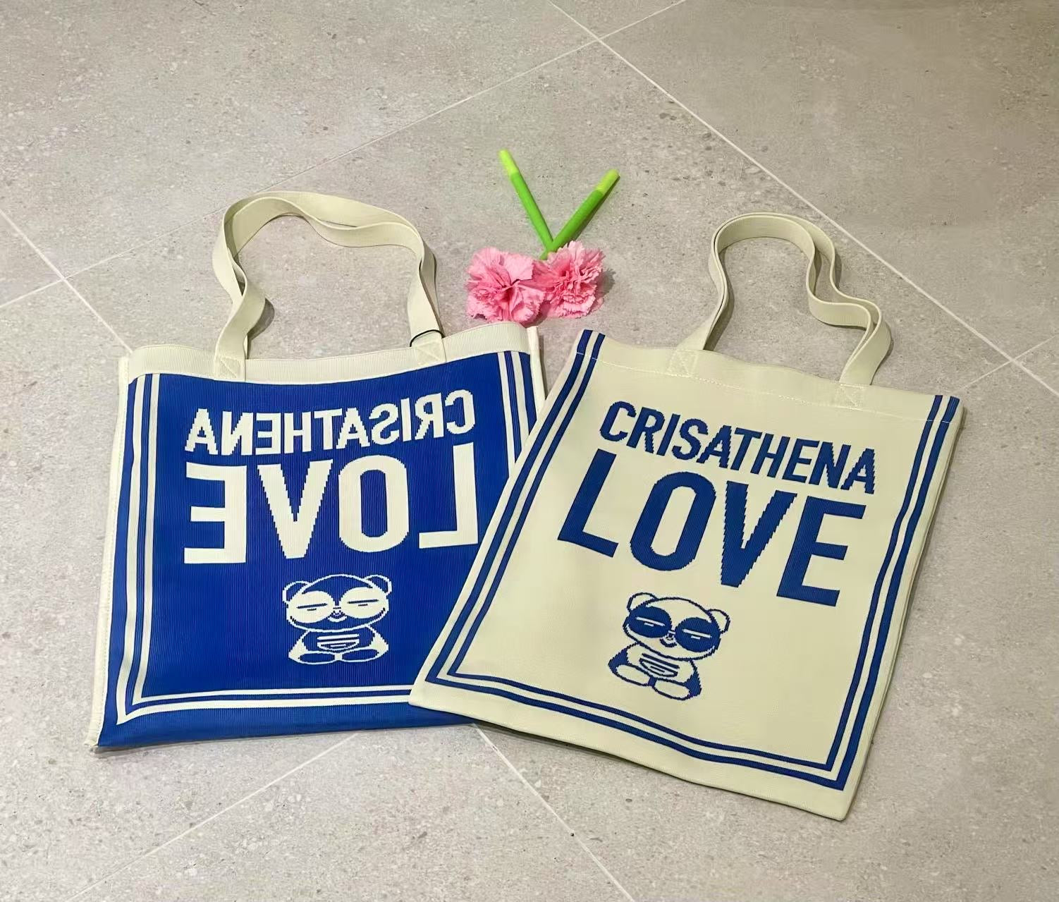 Crisathena Chill Panda Love Tote Bag【SM174】