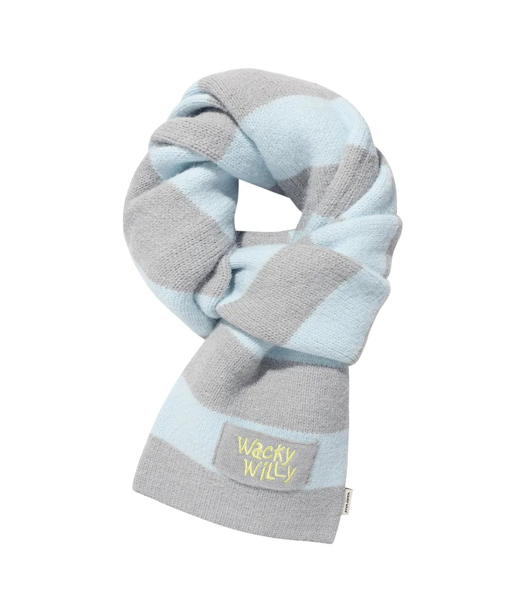 韓國 Wacky Willy Striped knit muffler【WW077】