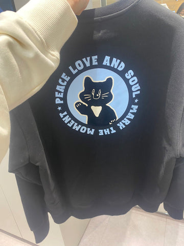 韓國 Markm Medallion Cat Sweatshirt【MA067】 - Image