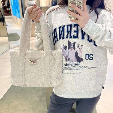 韓國 Covernat Cloverheart Fluffy Medium Tote Bag【CO088】 - STT Mall HK 靚太網購