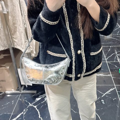 韓國 Matin Kim STUD LEATHER SHOULDER BAG【MK012】 - STT Mall HK 靚太網購