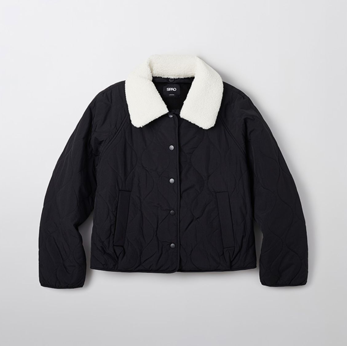韓國 SPAO Detachable collar lightweight quilted jacket【SP192】