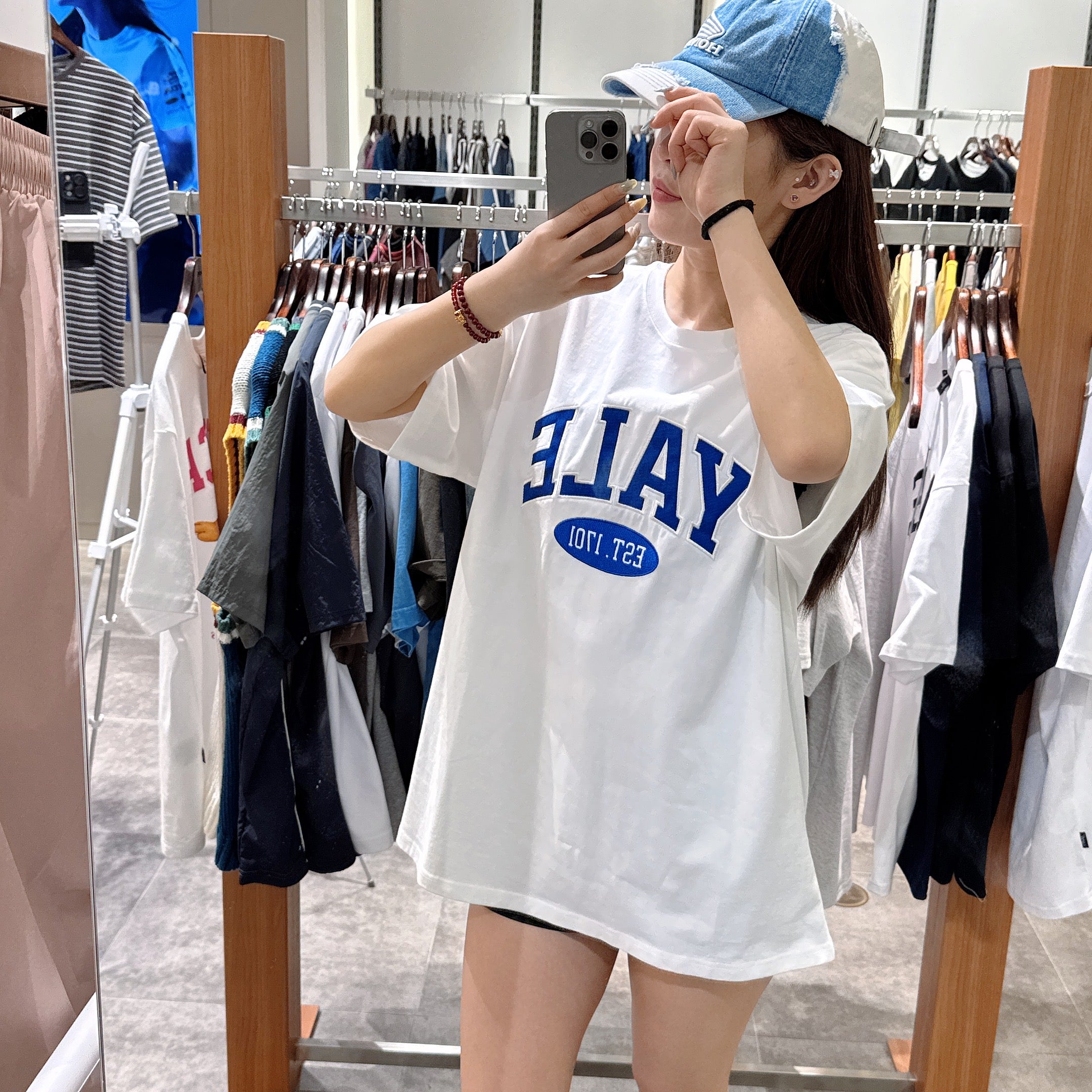 韓國 Yale Two-tone Arch T-shirt【YA006】