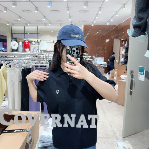 韓國 Covernat C Logo Cara Half Knitwear【CO175】