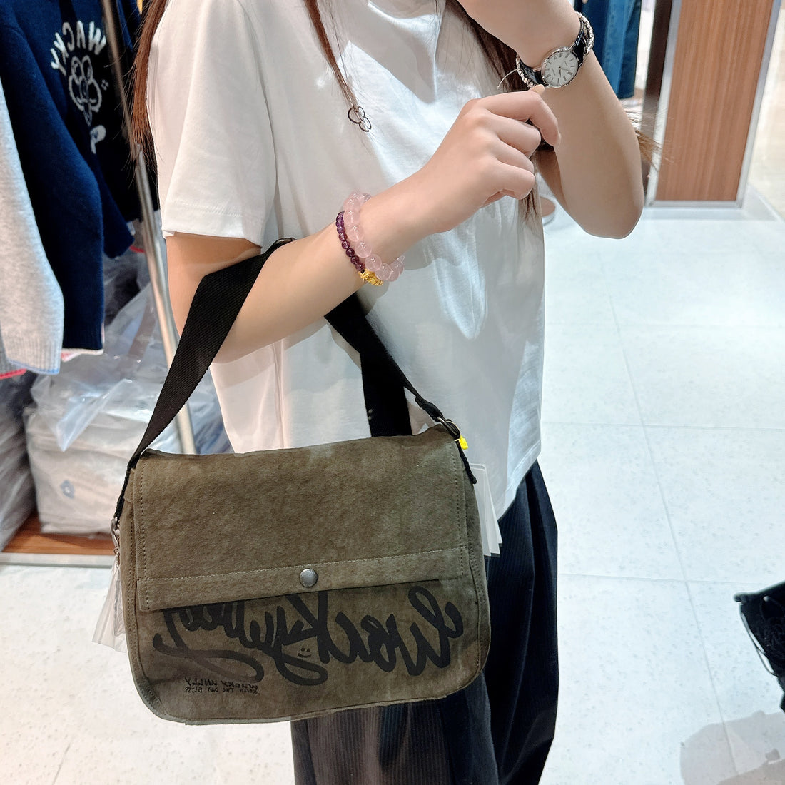 韓國 Wacky Willy Crackwashed Mini Crossbody Bag【WW053】