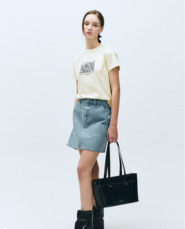 韓國 Marithe Francois Girbaud Women's CLASSIC LOGO T-SHIRTS【MF573】