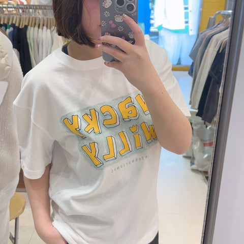 韓國 Wacky Willy Casual round neck lettering T-shirt【WW195】