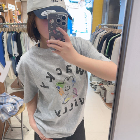 韓國 Wacky Willy Colorful logo design T-shirt【WW202】