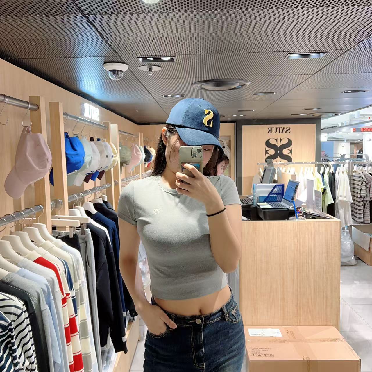 韓國 Satur Classic Crop T-shirt【SR090】
