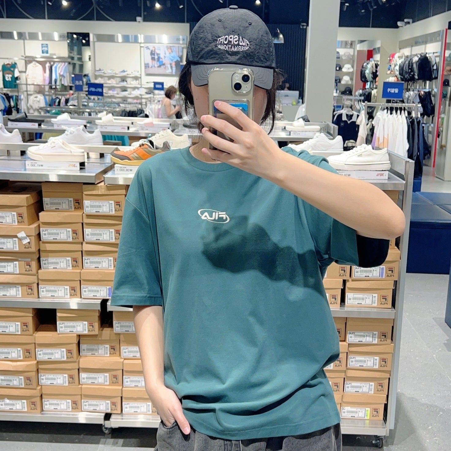 韓國 FILA Cotton Blend Small Logo Short Sleeve T-Shirt【FA304】