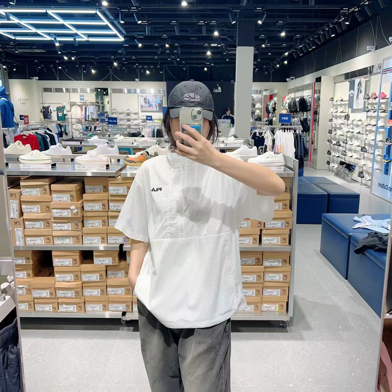 韓國 FILA Seersucker Short Sleeve Anorak【FA313】