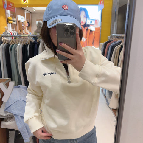 韓國 Wacky Willy Women's typo logo half-zip 【WW079】 - STT Mall HK 靚太網購