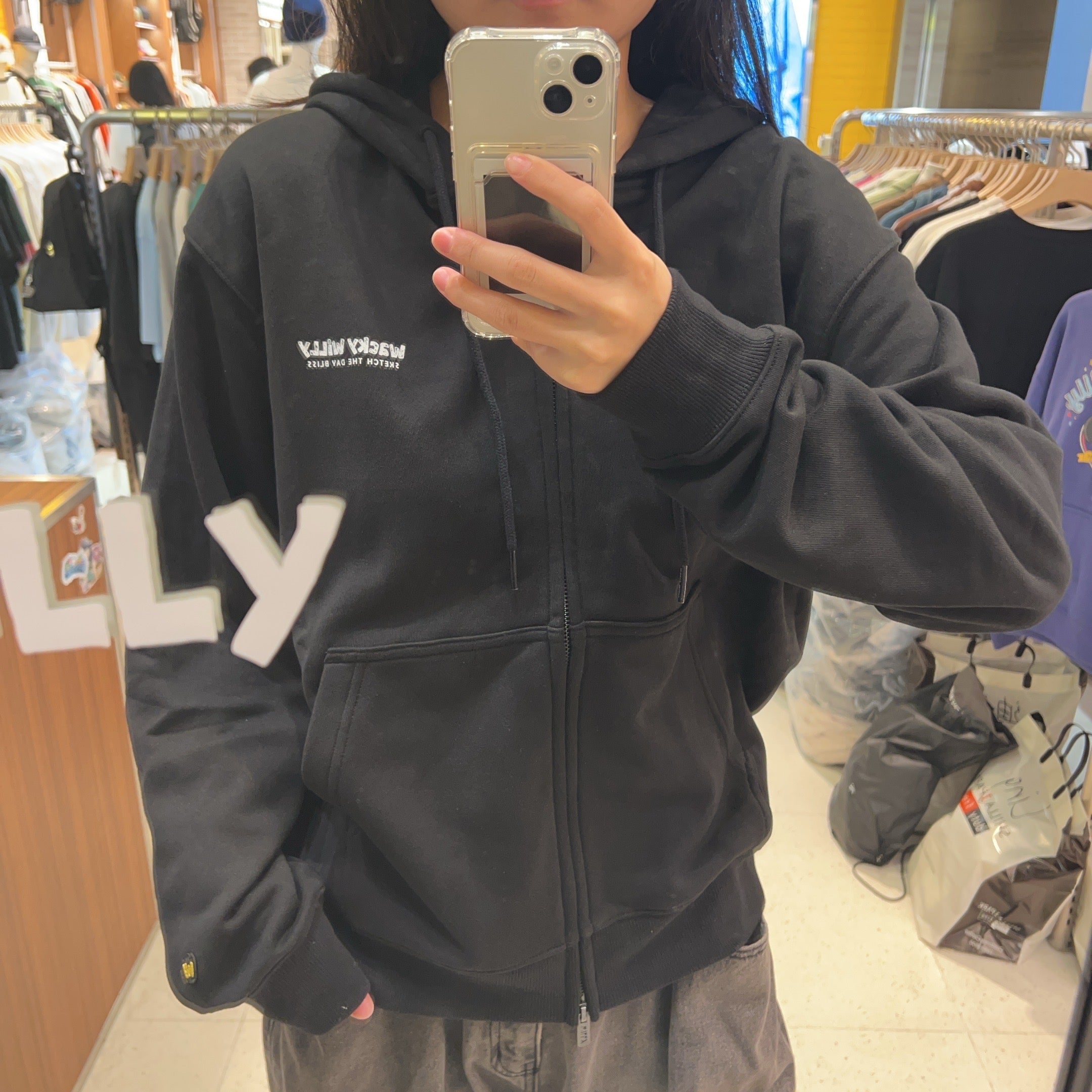 韓國 Wacky Willy Lettering Graphic Hoodie【WW027】