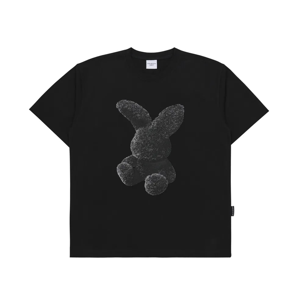 韓國 ADLV CREAM FUZZY RABBIT SHORT SLEEVE T-SHIRT【AD010】