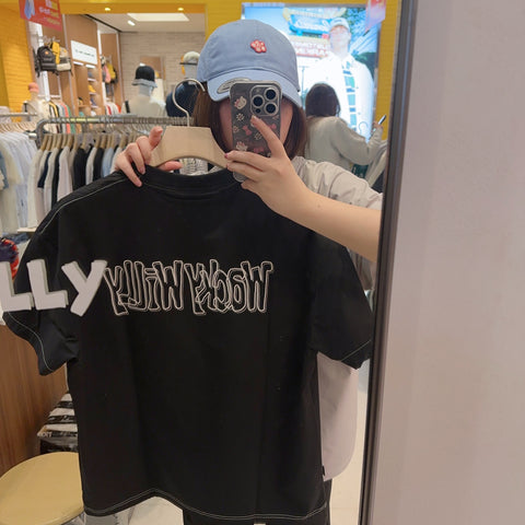韓國 Wacky Willy Waki Typo Synthetic Fiber Short Sleeve T-Shirt【WW207】