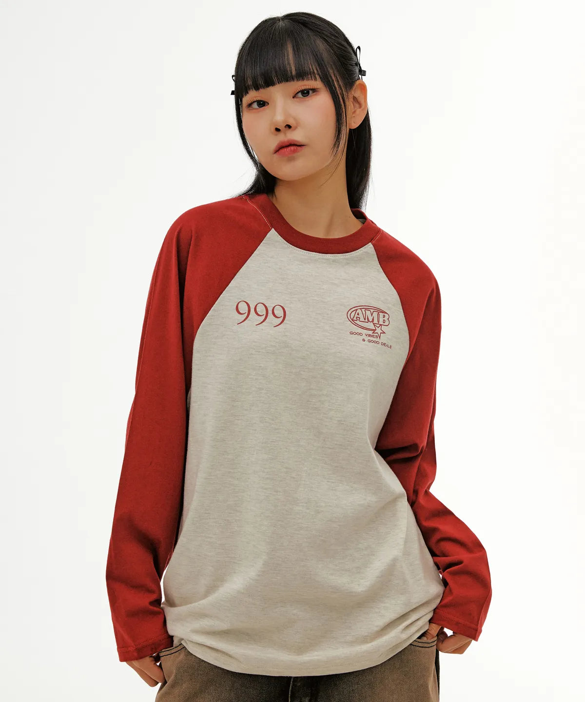 韓國 Ambler 999 Raglan Overfit Long Sleeve【AR059】
