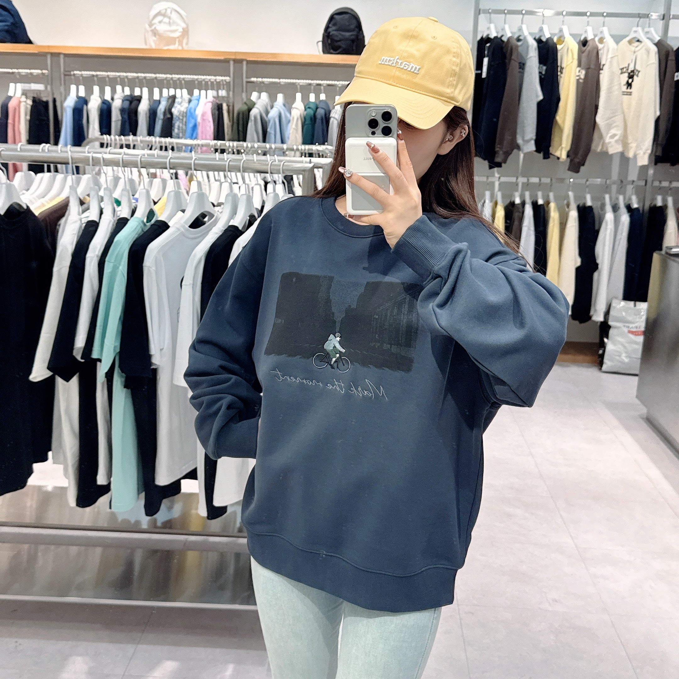 韓國 Markm VINTAGE PRINT BOARDER SWEATSHIRT【MA070】