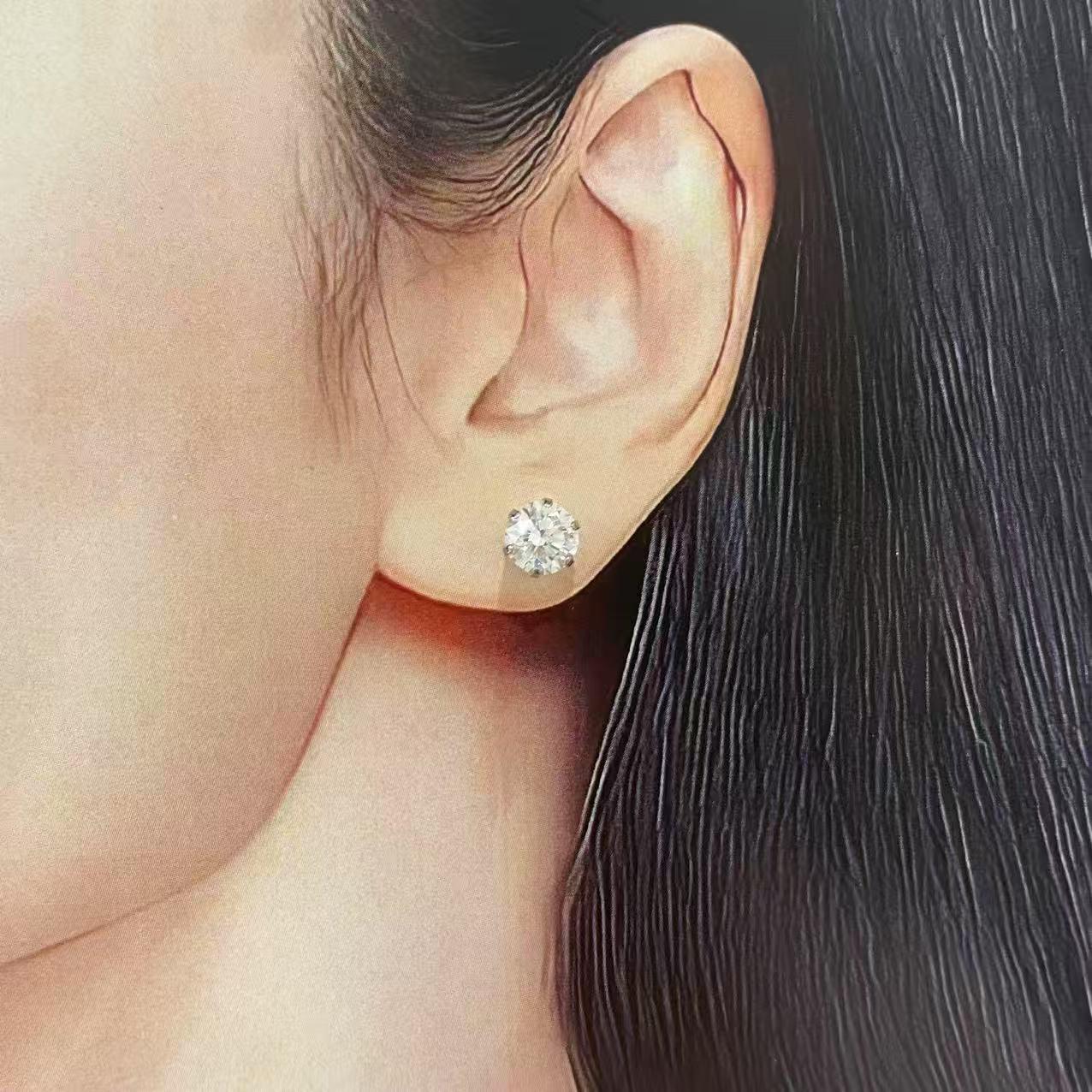 日本直送 50分星星閃耀鑽石耳釘【JS438】