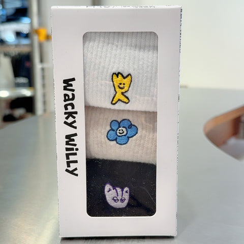 韓國 Wacky Willy Character socks 3PACK【WW178】