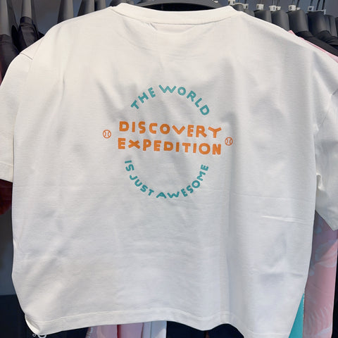 【現貨】韓國 Discovery Women's Back Graphic Crop Short Sleeve T-shirts【DY113】 - Image