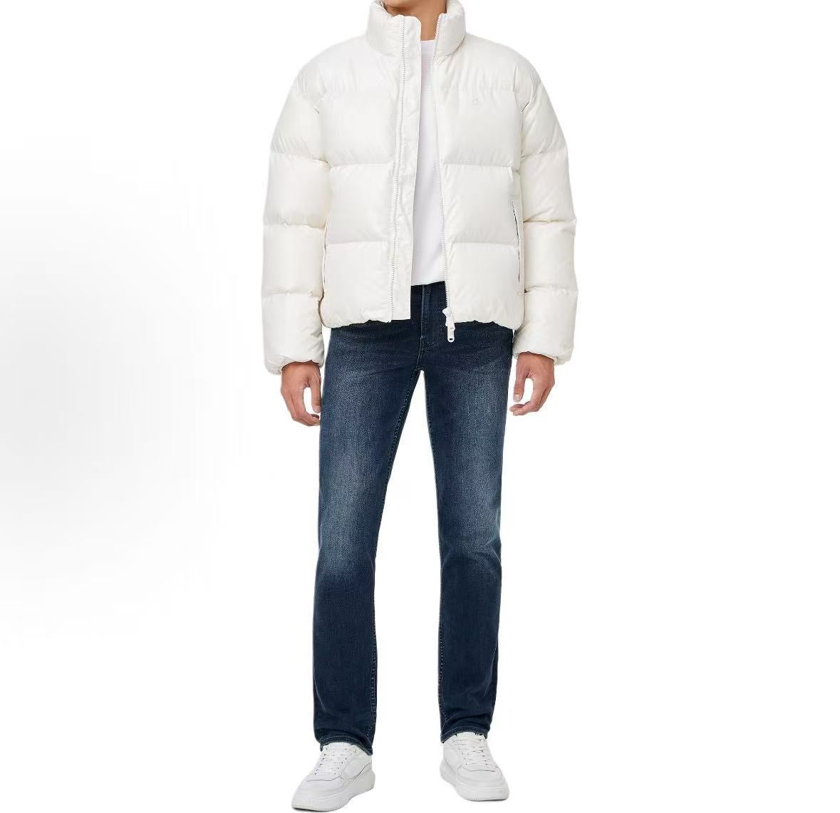 韓國 Calvin Klein Unisex Stand Collar Glossy Down Puffer Jacket【CK001】