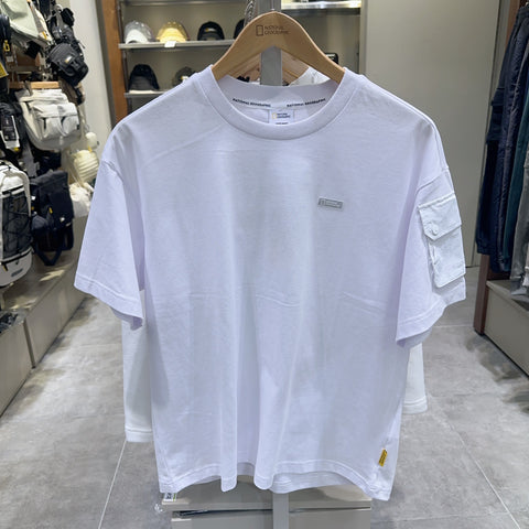 韓國 National Geographic Sleeve Pocket Semi-Overfit Short Sleeve T-Shirt【NG485】